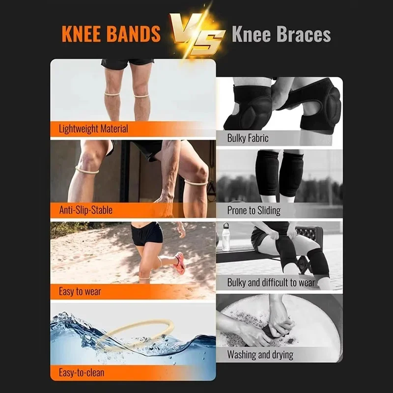 Patella Tendon Support Strap, Knee Pain Relief Patella Stabilizer for Hiking Football Basketball