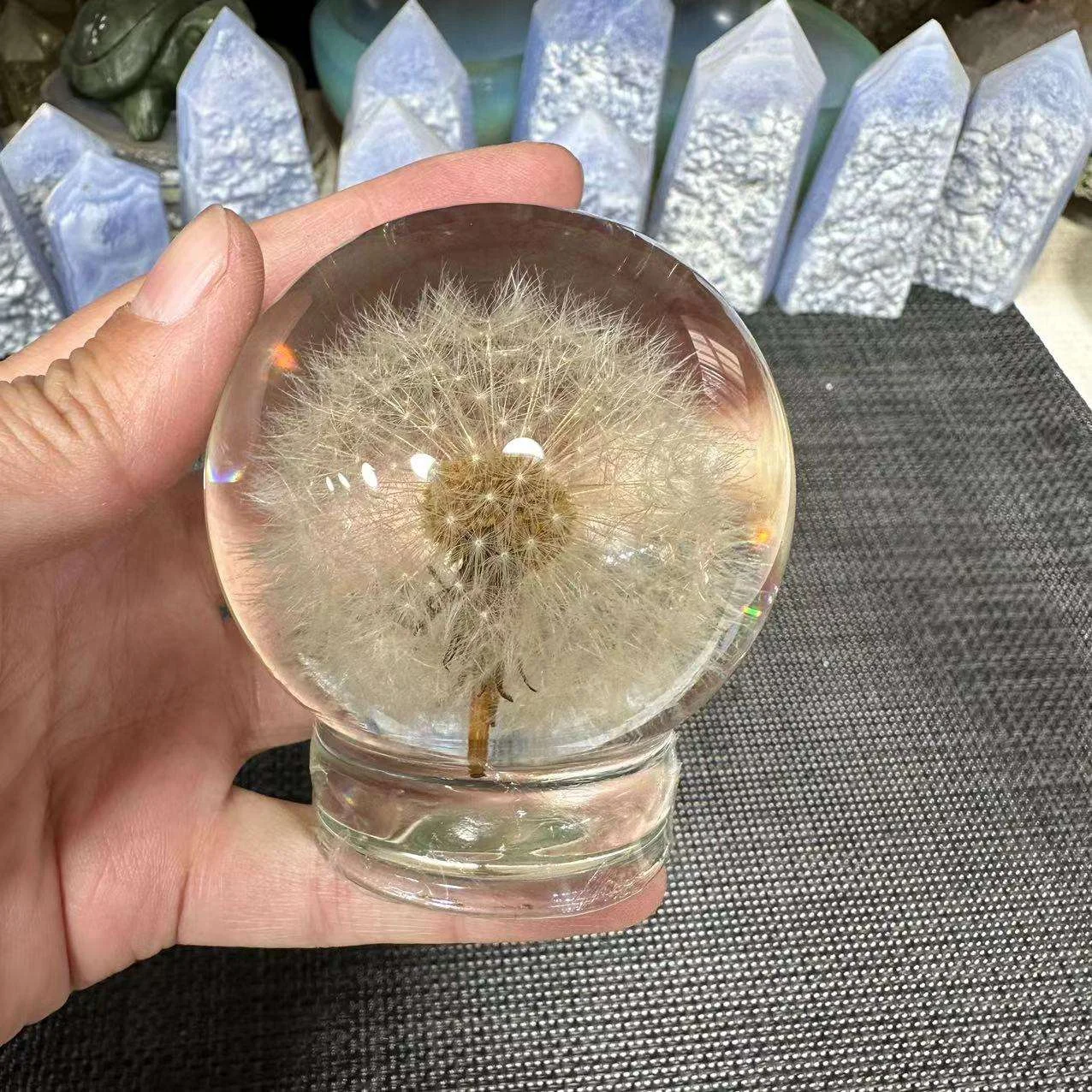 Home Decoration Wedding Souvenirs for Guests Dandelion Flower in Resin Unique Souvenir for Fengshui