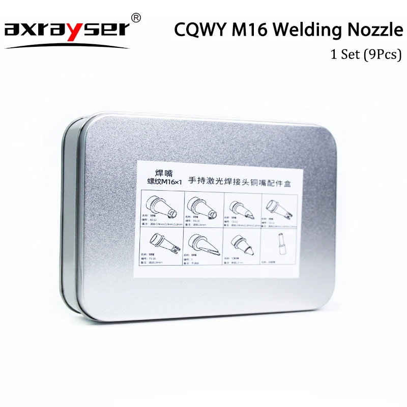 Imagem -06 - Conjunto de Bicos de Cabeça de Soldagem a Laser Cobre para Soldagem Tocha de Tubo de Escala Fixa Hand Held Wsx Cqwy Weiye M16