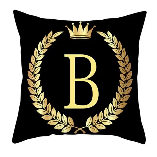 Eco-friendly Alphabet Print Double Sided Pillowcase, Versatile Decorative Cushion Cover for Bedroom, Insert Not Included
