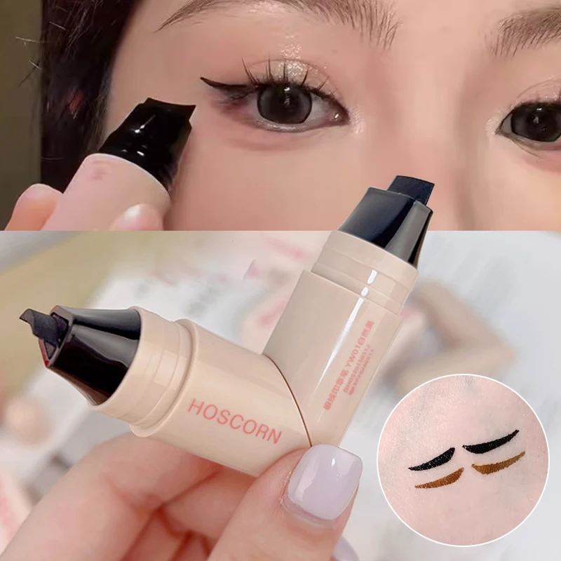 Double-Wing Integrated Eyeliner Stamp Waterproof Fast Drying Durable Smooth and Easy To Color for Beginners Lazy Makeup Stencil