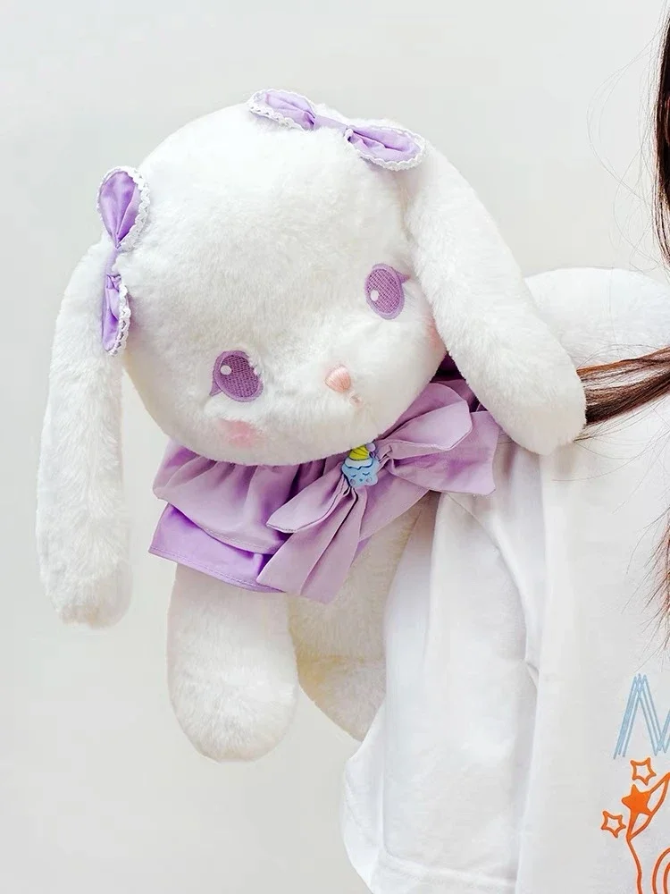 Japan Lolita Bunny Bear Doll Kids Soft Plush Rabbit Stuffed Animals Cute Hug Cuddly Throw Pillow Children Girls Birthday Gift