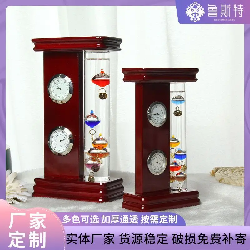 

Часы 3-в-1, термометр Galileo, креативный домашний декор, подарок на день рождения, декоративный термометр для домашнего использования в помещении