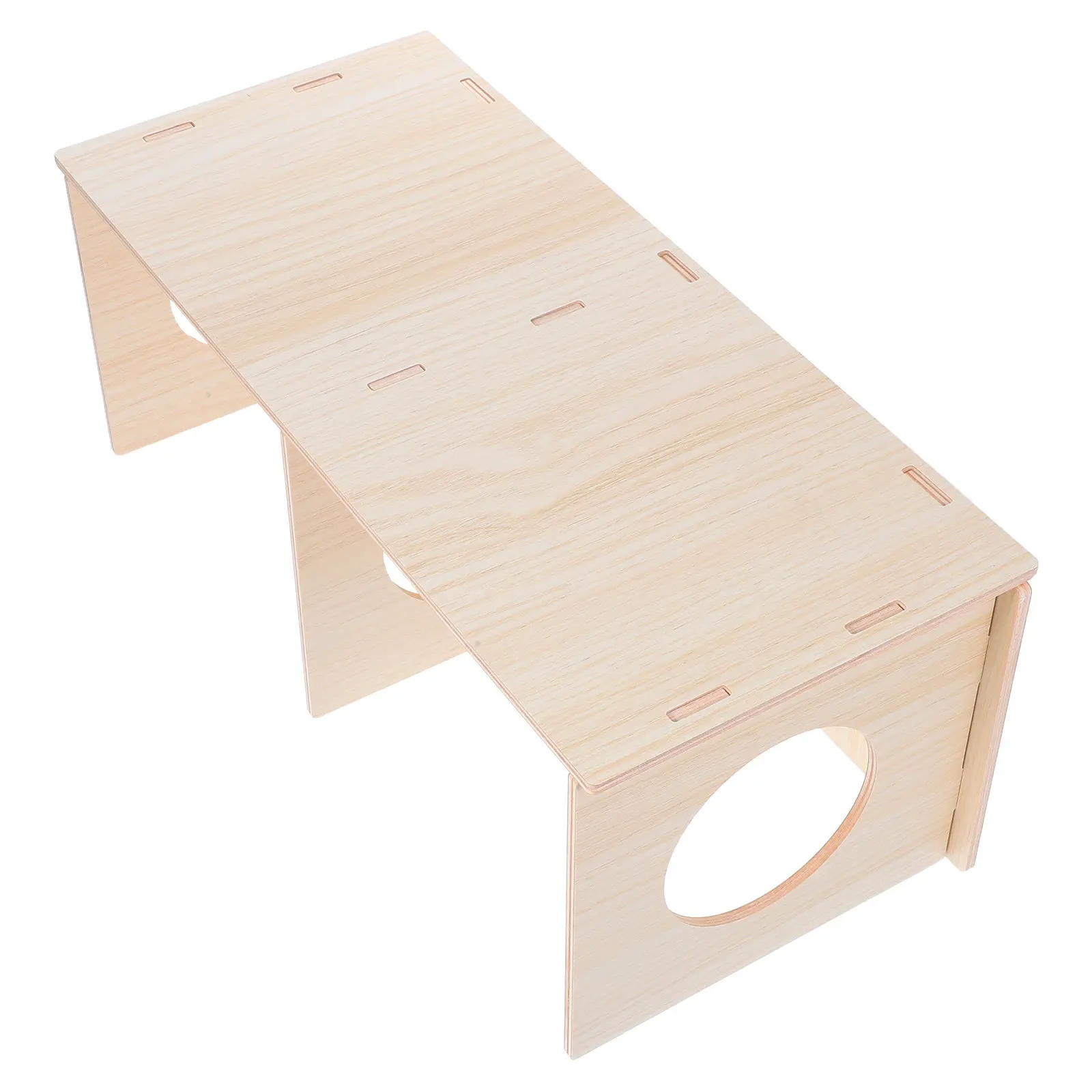 Hamster Multi Chamber Wooden Natural Material Detachable Design DIY Assembly Small Animal Shelter Hideout Nest