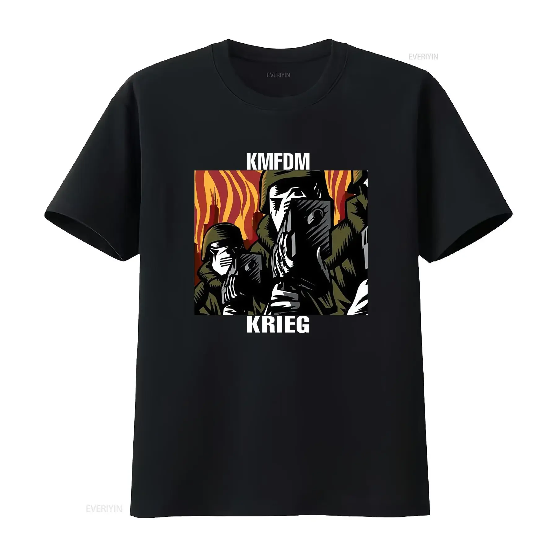 KMFDM KRIEG Band Concert T Shirt New Tag Fruit of the Loom Perfect for Rock Fans vintage Washed Stylish designer clothes Soft