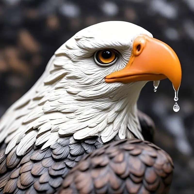 Garden Eagle Statue Bald Figurine Outdoor Large American 24 Inch