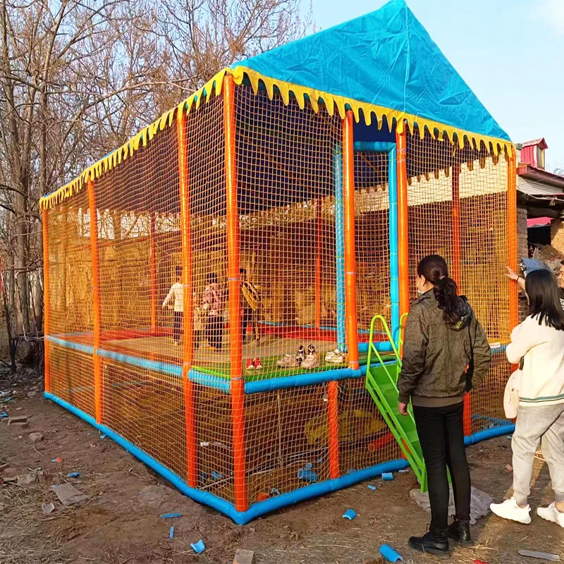 سرير قفز ترامبولين مستطيل ساخن مع غطاء ملون للأطفال والكبار حديقة ترامبولين داخلية/خارجية لرياض الأطفال #3