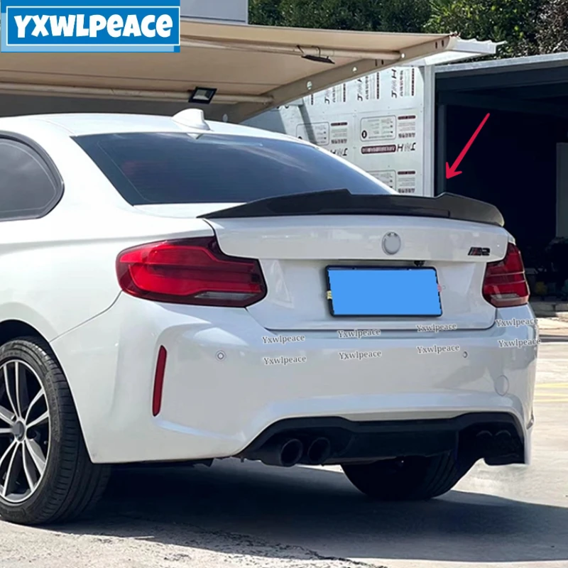 

For BMW 2 Series F22 F87 M2 2014-2019 M235i M240i 218i 220i 228i ABS Plastic PSM Style Primer Color Rear Trunk Lip Spoiler