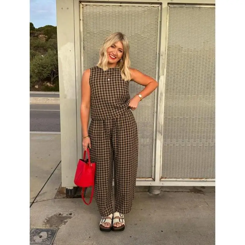 Herren Casual Spor Plaid Set Seven Sve T-Shirt Ort Hosen Herbst Faion Bequemes, atmungsaktives Herren Faion Set