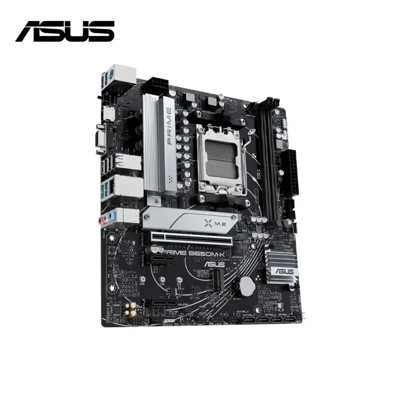 ASUS New PRIME B650M-K AMD B650 يدعم سعة 96 جيجابايت AMD Ryzen ™   7000 8000 سلسلة اللوحة الأم المقبس AM5