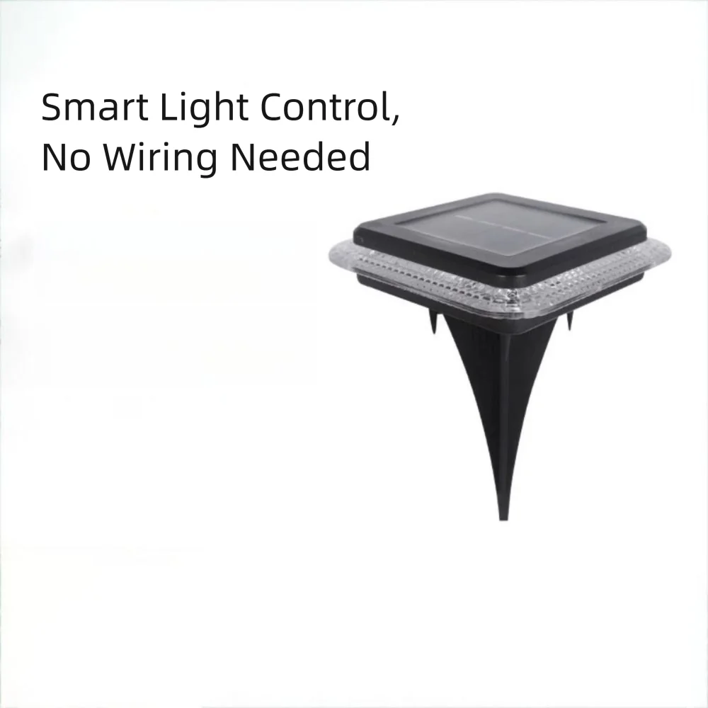 Night Security Waterproof Solar Ground Lights Sensor Plastic Material LED Floor Lights 360° LED Solar Buried Light Yard