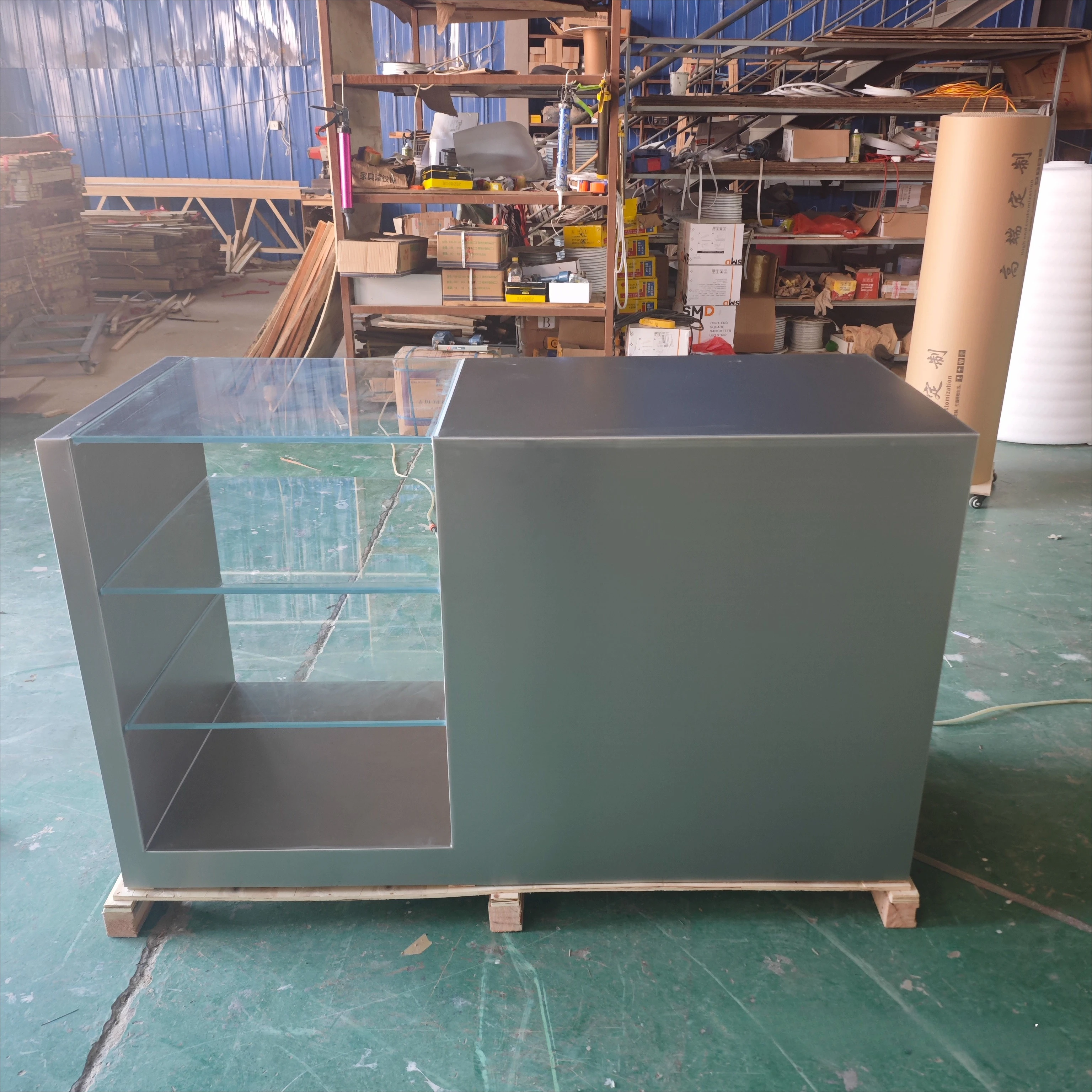 Stainless Steel Nakajima Terrace Flowing Water Platform Buyer's Store Bar Beauty Salon Beauty Shop Product Display Table