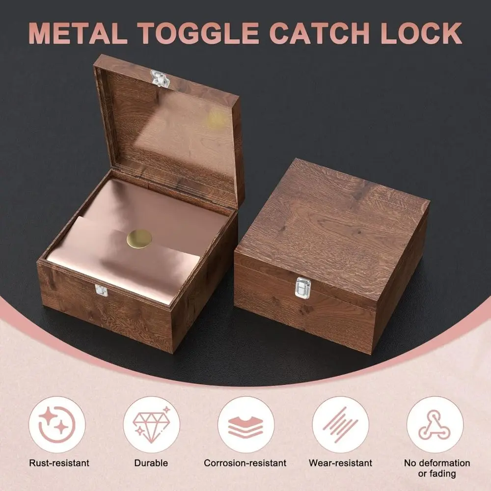 10pcs Decorative Vintage Antique Lock Bronze Finish Zinc Alloy Toggle Catch Lock Retro Wooden Box Latch Hardware Components