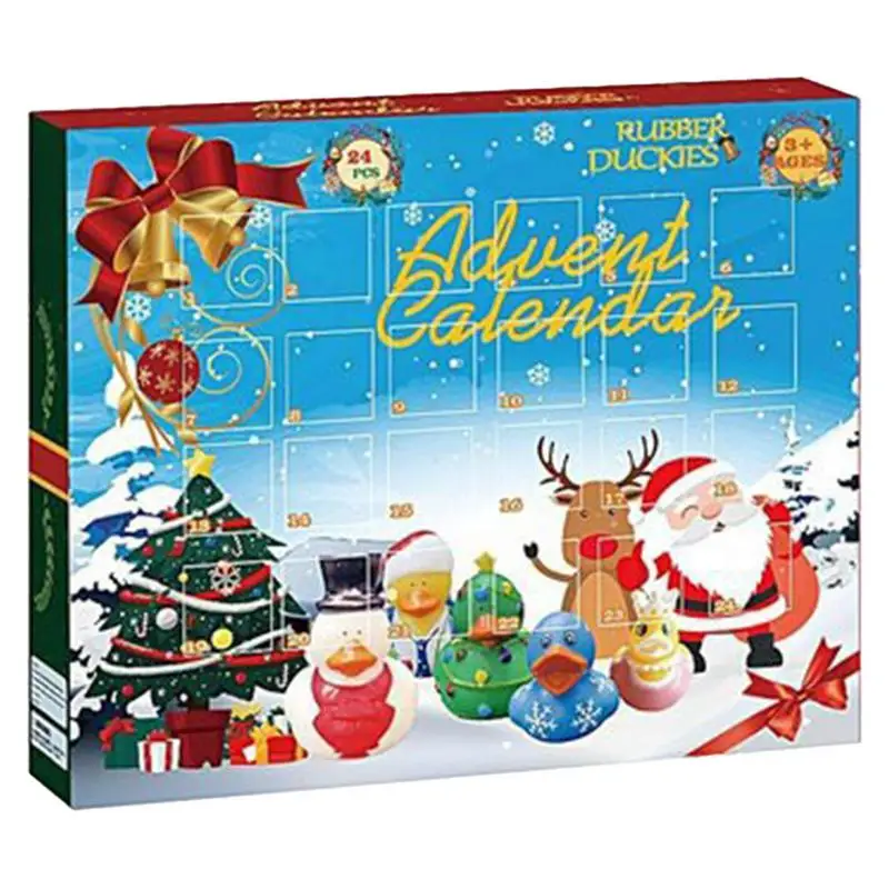 

Christmas Advent Calendar Toys Cartoon Duck Christmas Countdown Calendar Cute Holiday Children Toys Colorful Animal Toys For