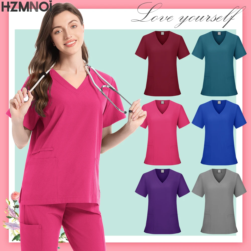 

New Nurse Uniforms Women Men Casual Jogger Pants Set Pharmacy Work Clothes Medical Hospital Doctor Nursing Uniform High-end Suit