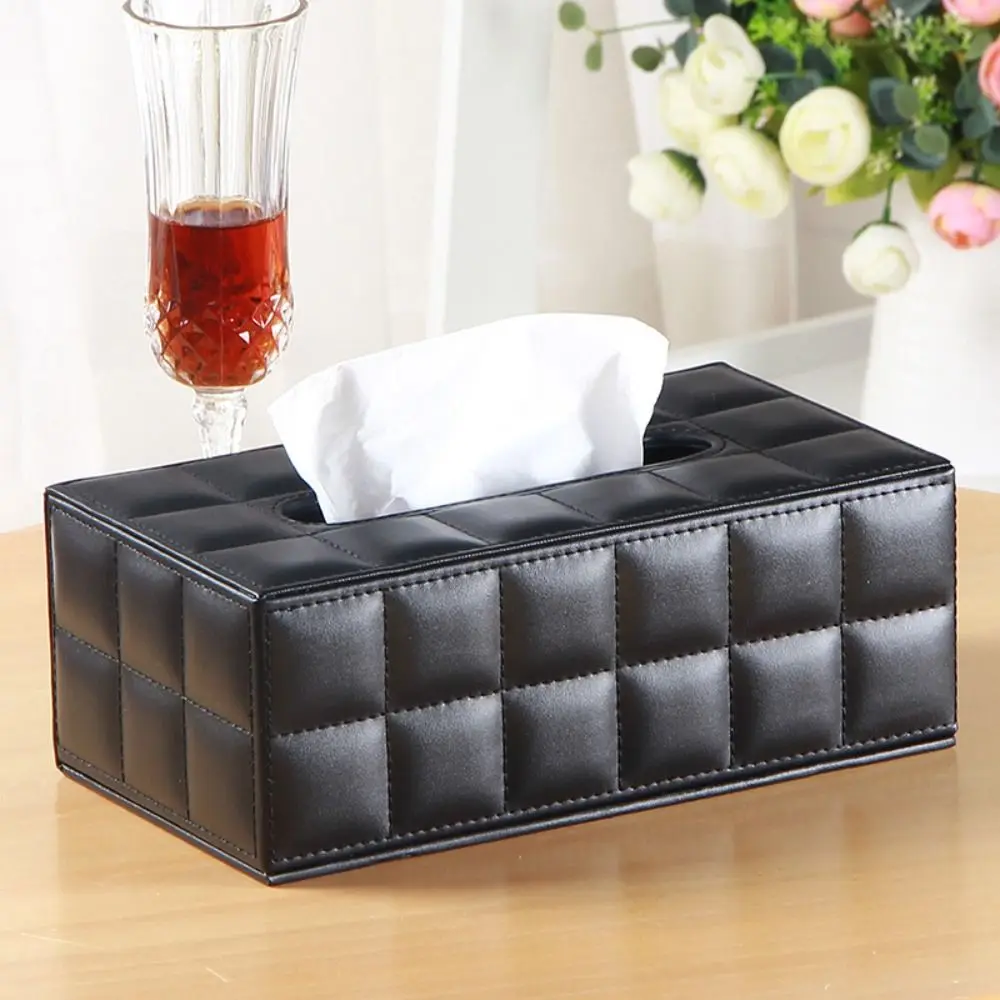 

Leather Paper Towel Case Large Capacity Multi-functional Tissue Storage Box Minimalist Large Opening Paper Container Car