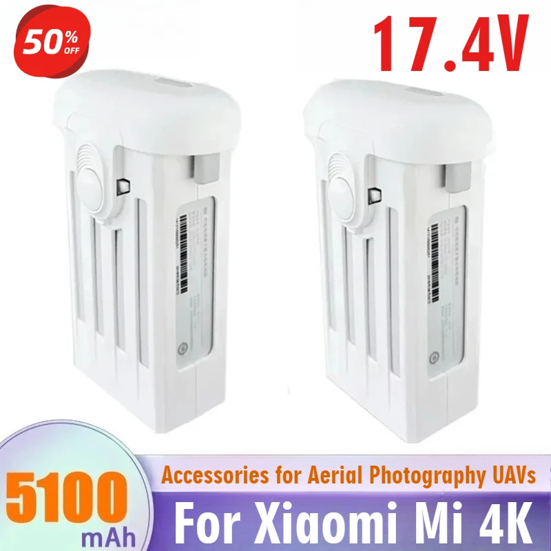 

for Xiao-mi Mi 4K Drone Intelligent Battery 5100mAh For fimi 1080P RC With Gold white grey Button