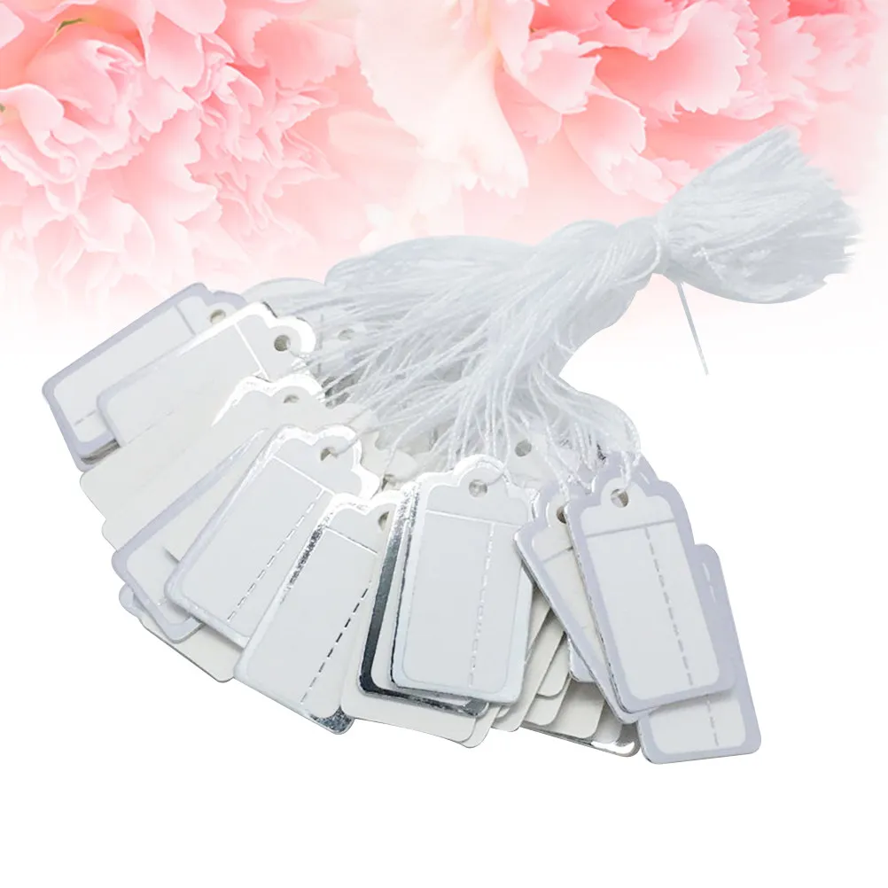 

500Pcs Price Tags with Pre-Punched Holes for Jewelry Shop Display DIY Gift Tags Paper Labels for Crafts and Sign Making