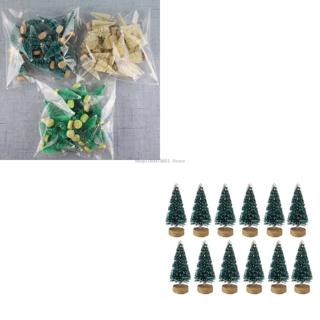  Artificial White Snow Christmas Tree Ornament 12pcs Shopping Mall Sale Event