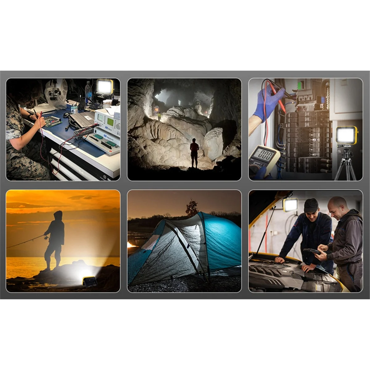 Portable Super Bright 97 SMD Work Light USB Rechargeable 5 Modes LED Flashlight for Outdoor Camping & Emergency