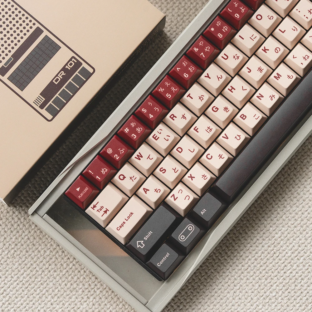 

FBB Keycaps DR101 Japanese PBT Dye Keycaps Set for 60%, 75%, 80%, 96%, 100% Cherry Profile Mechanical Keyboards Key Caps 1.7mm