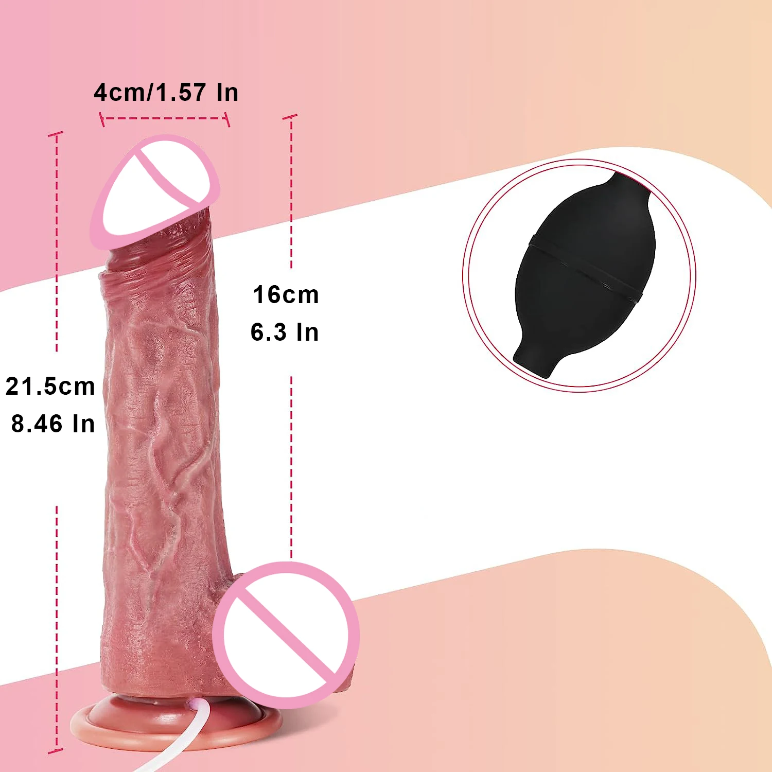 Realistic Squirting Dildo 8.5 Inch Ejaculating Penis with Suction Cup G-Spot Anal Prostate Dildos Adult Sex Toys for Wome Men