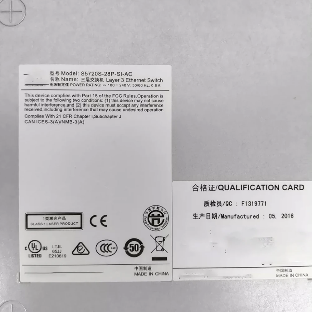Für Huawei 24-Port Full Gigabit Dreischichtiger Kernmanagement-Switch S5720S-28P-SI-AC