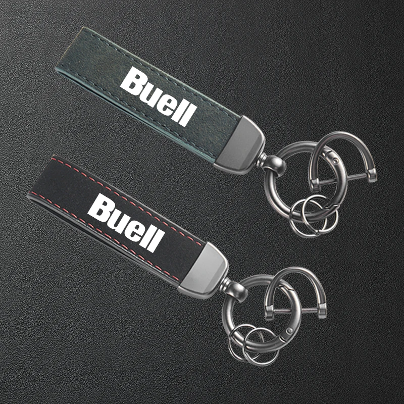 For Buell XB9/R XB12/R/XT XB9S XB12S XB12Scg Ulysses 1125CR Motorcycle Keyring High-Grade Leather Suede Keychain Accessories
