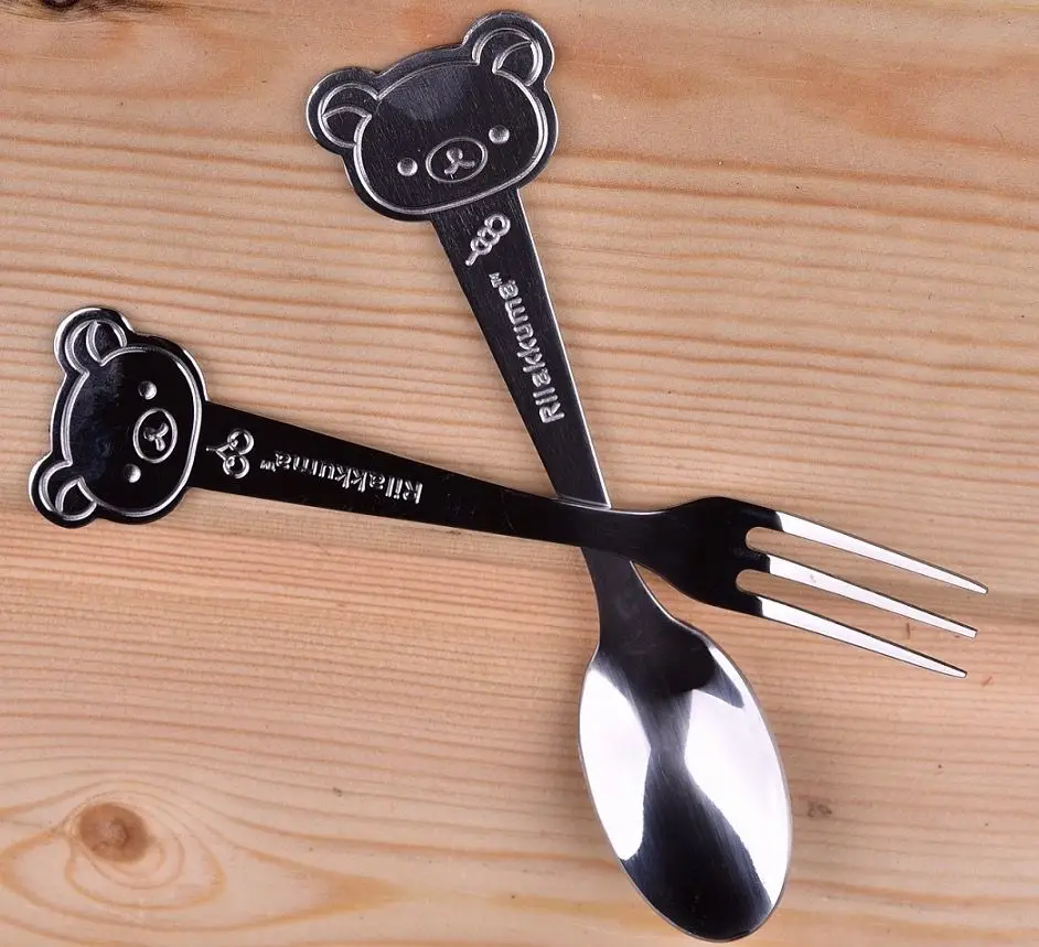 1-teiliges Set japanischer, niedlicher Rilakkuma-Löffel- und Gabelbesteck, Obstgabel, Fan-Sammelartikel – Detail 7