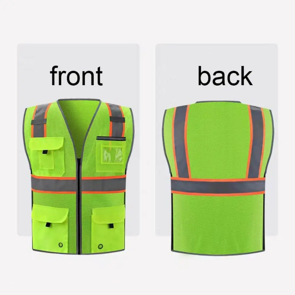 High Visibility Reflective Safety Vest Breathable Fashion Traffic Waistcoat Wear Resistant Comfortable Cycling Safe Jacket