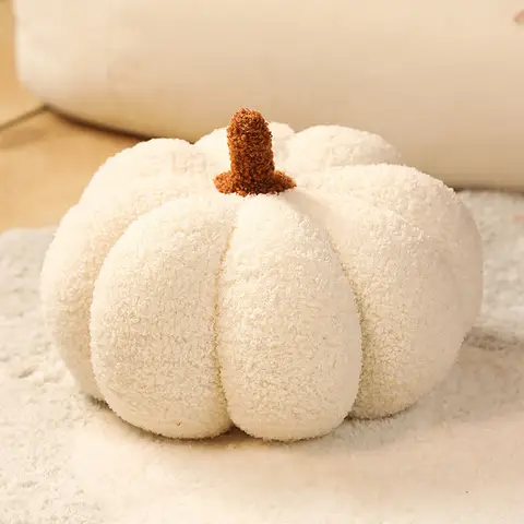 Plush Seat Cushion Cute Pumpkin Throw Pillow Super Soft Cushion Waist Sofa  Window Pillow Halloween Pumpkin Ornament 15-35cm
