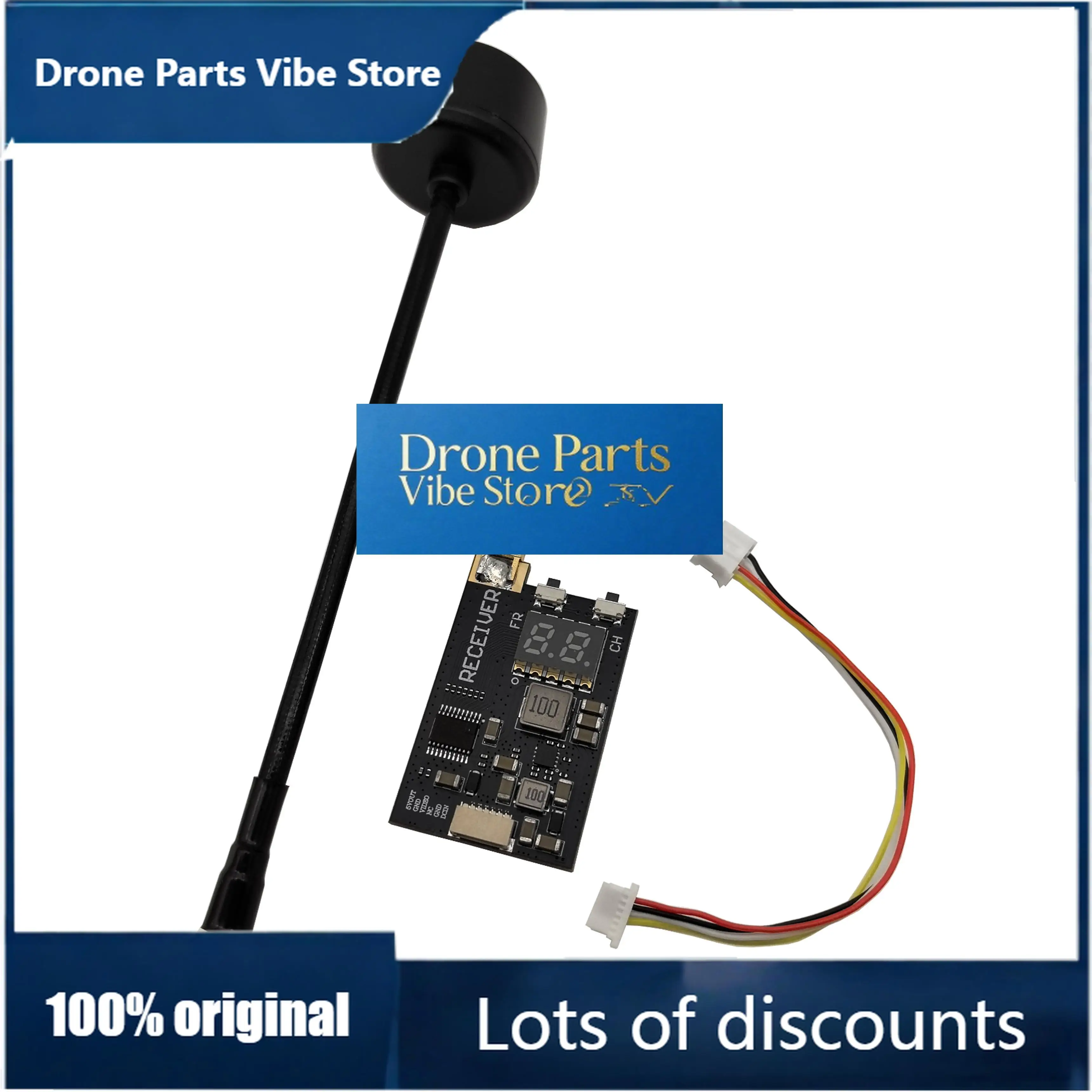 

Drone PartsFlyto 3.3G 3.5W 64CH VTX VRX Wireless Analog Image Transmission FPV Drone Long-distance Transmission Transmitter Par