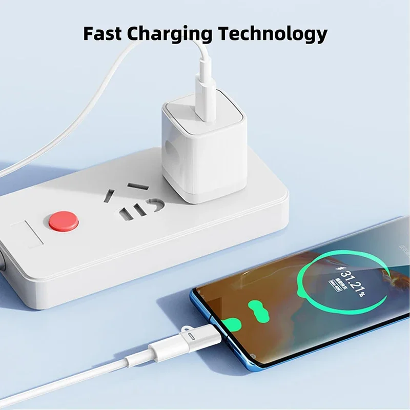 iPhone Female To Type C Male Cable Adapter For Apple iPhone 15 Pro Max iPad USB C To Lighting Charging Data Sync Connector