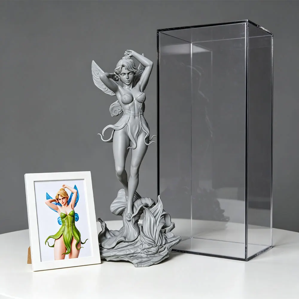 1/24/12/6 Desk ornament,Scale Resin Model Kit,NSFW,Sexy Fairy Girl – Mini 3D-Printed Grey GK Statue ,Unpainted, Unassembled
