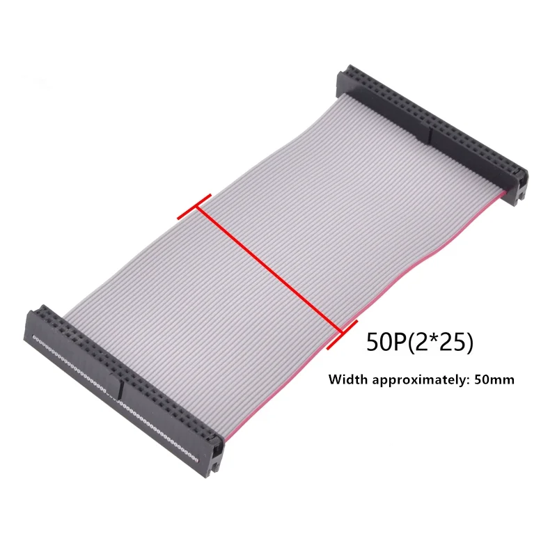 FC2.0 Graues Bandkabel JTAG 10cm-1m Doppelkopf-Download 1,0mm Leitungsabstand IDC-Leitung 6P-60P Gleiche Richtung für Elektronik – Detail 19