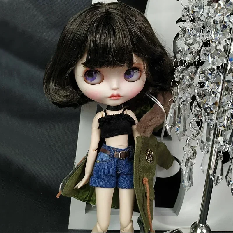 ICY DBS Blyth Doll 19 Joints Body 30CM BJD Doll Matilda Finished Hand-Painted Makeup Short Hair Bangs Drooping Eyes Doll Gift