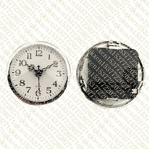 80mm Quartzs Clock Insert with Arabic Numerals White Dials Face for Home Decors 87HC