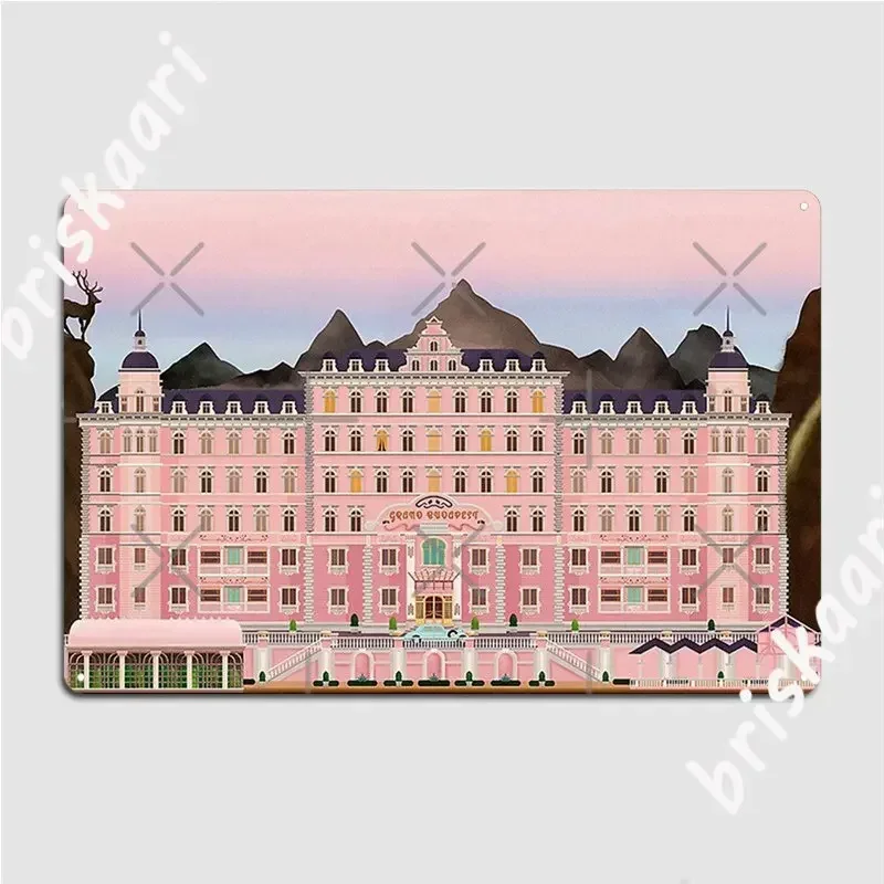 Grand Budapest Hotel Poster Wes Movie Rushmore Metallschilder Club Retro Club Bar Plaketten Blechschilder Poster