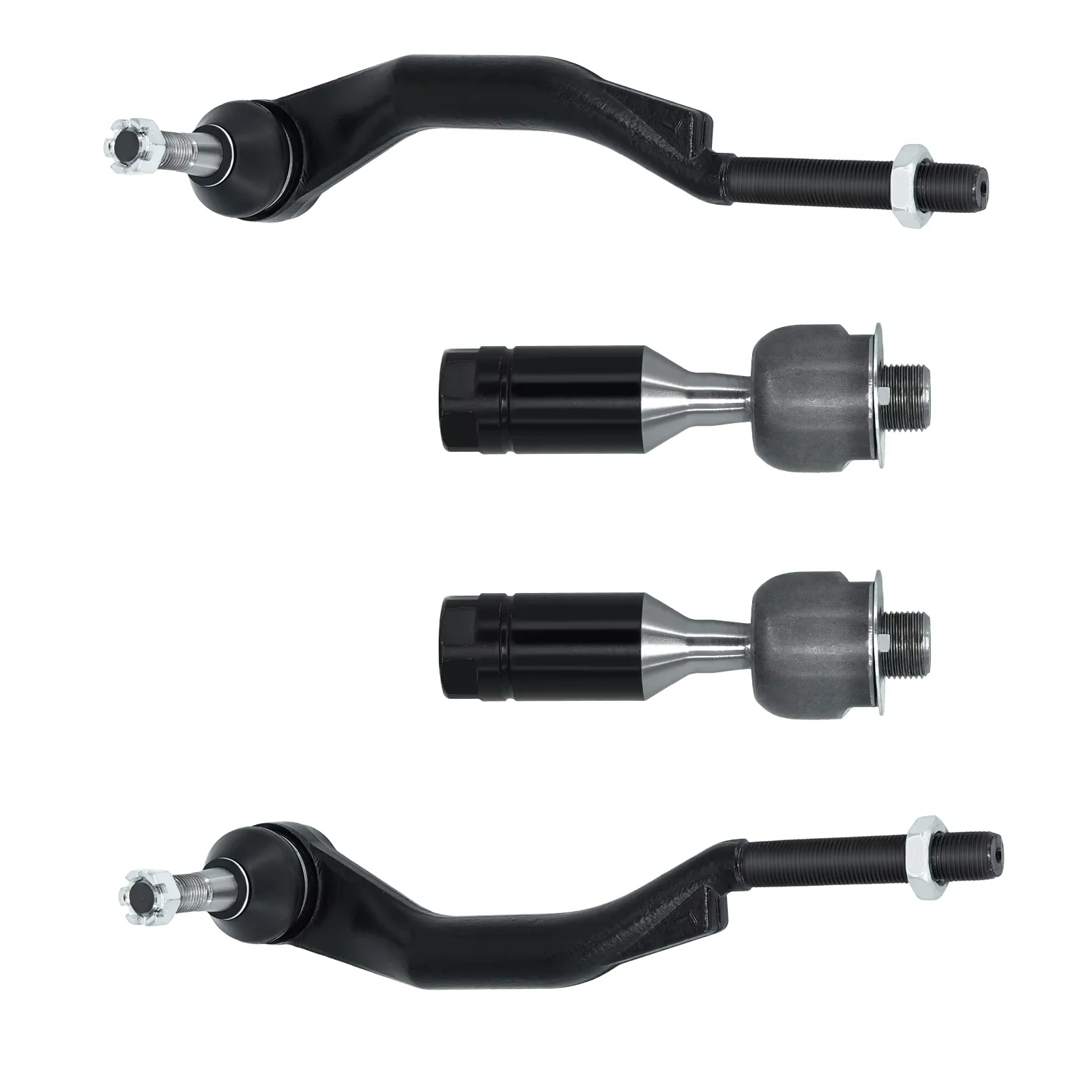 

AzbuStag 4Pcs Front Outer Inner Tie Rod for BUICK RAINIER SSR CHEVROLET TRAILBLAZER GMC ENVOY OLDSMOBILE BRAVADA 2003-2009