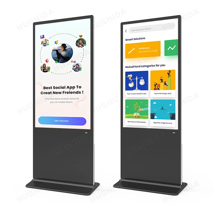 43 50 55 65 Inch Android Digital Advertising Screen Signage Lcd Indoor Interactive Floor Standing Display Screen for Advertising