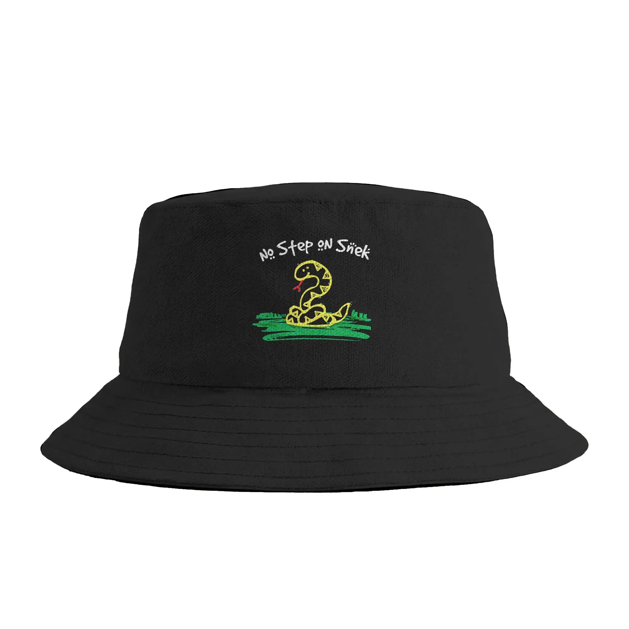 No Step On Snek Bucket Hat  Hawaii Fisherman Caps For Unisex Korean Travel Hiking Visor Hats Portable Custom Cap