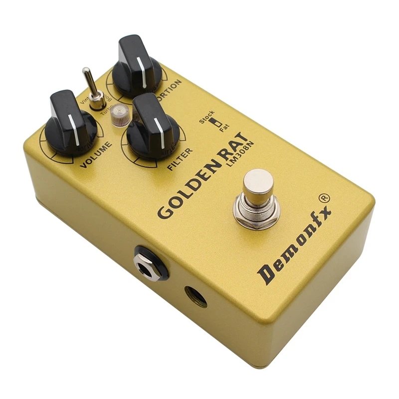 Demonfx-Pedal De Efeito De Guitarra RAT Ouro, Interruptor De Modo 3