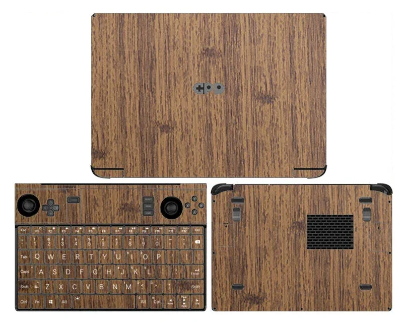 Bamboo Leather Laptop Sticker Skin Decal Protector Cover for GPD WIN MAX 2 10.1