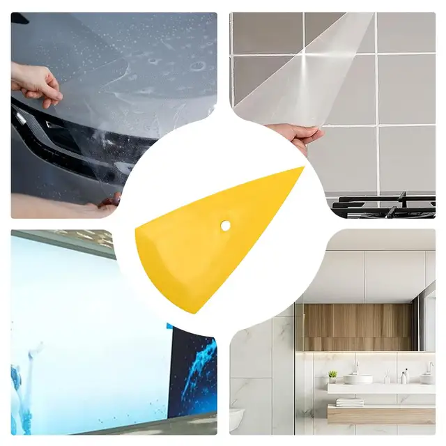 Felt Edge Squeegee Car Wrapping Tool, 4 Pcs Vinyl Wrap Tool, Car Window Tint Kit, Car Straight Scraper Tool, For All Vinyl Wrap, Window Tint Film, Car Stickers Cutting, Wallpaper Installation