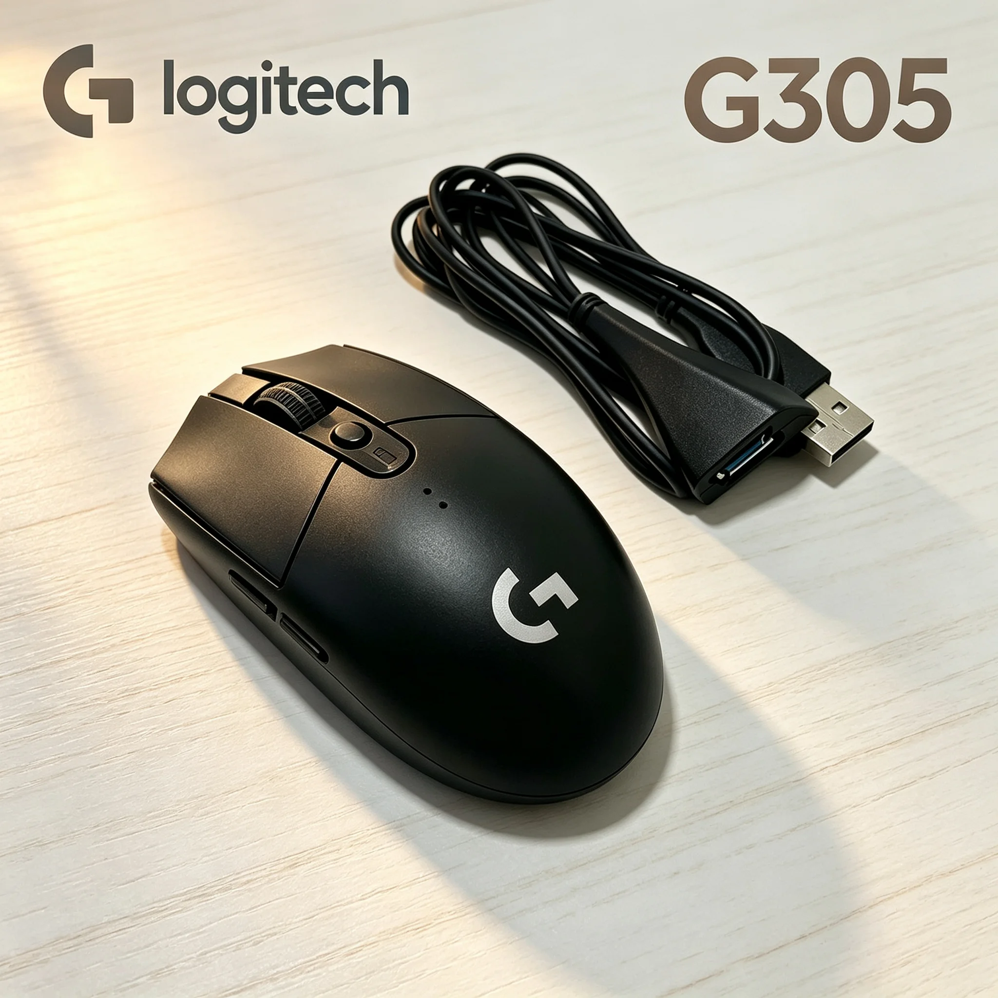 Logitech G305 LIGHTSPEED Wireless Gaming Mouse, USB Extension Cable Helps Get Stable Wireless Connection, Works Great For PUBG C