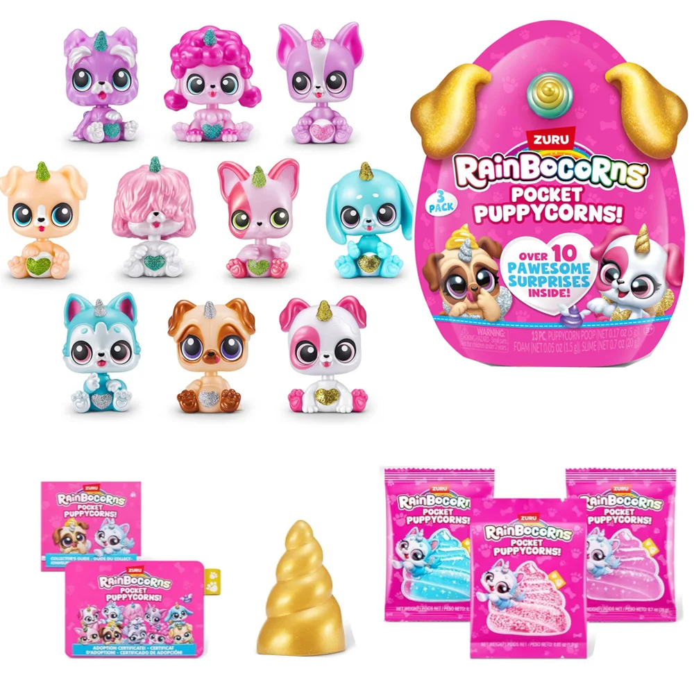 

Коллекционная фигурка собаки Rainbocorns Pocket Puppycorns в закрытой упаковке: супер-сюрприз внутри, игрушка для детей