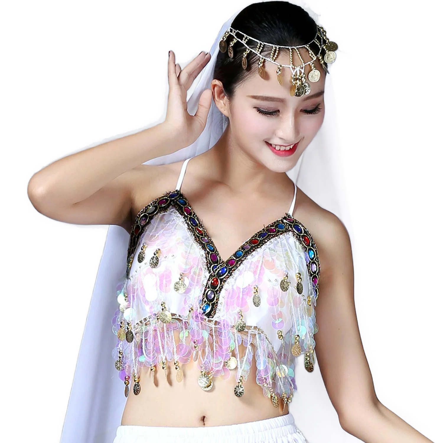 Clearance Sale! Belly Dance Coins Halter Tops (with pads)