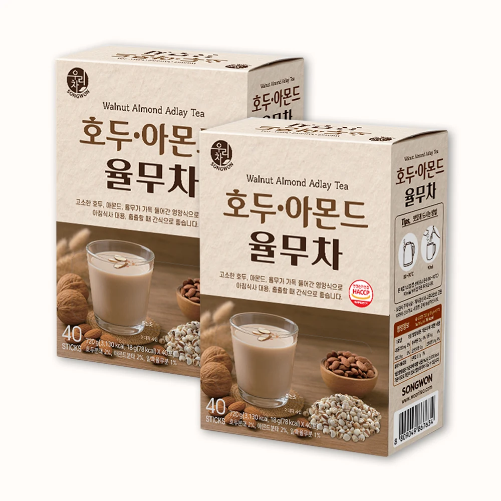 송원 우리차 호두아몬드율무차 40Tx2개