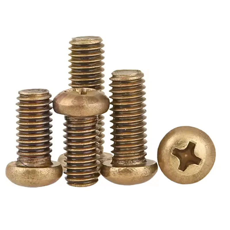 

Brass Round Head Screw Solid Cross Pan M2 M2.5 M3 M4 M5 M6