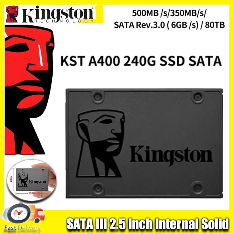 Unidad de estado sólido interna Kingston A400 SATA III de 2,5 pulgadas, 120 GB, 240 GB, 480 GB, 960 GB, para ordenador de escritorio y portátil